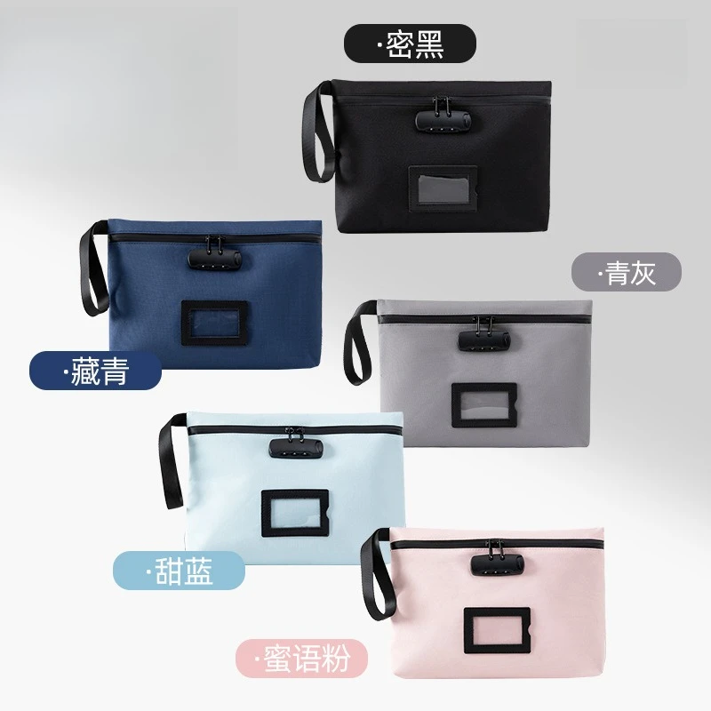 

Oxford fabric durable password lock document briefcase multi-functional handbag travel waterproof handbag