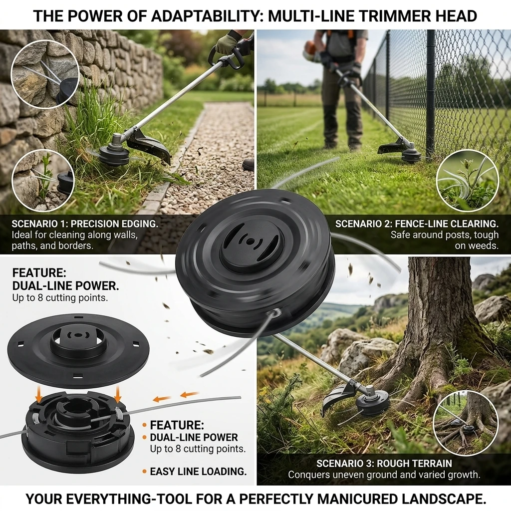 1pcs Grass Trimmer Plate Garden Edge Trim Steel Wire Trimmer Head Replacement Grass Trimmer Head For Lawn Mower 5mm Replacement