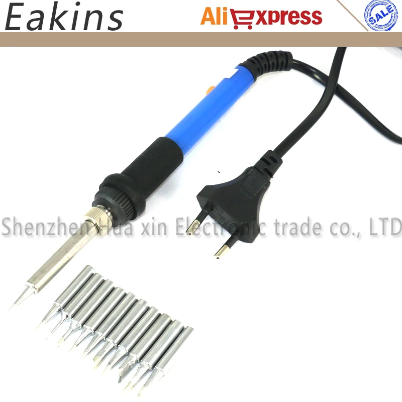 

60W 220V EU Adjustable Constant Temperature Electric Soldering Iron Solder Soldering Iron+10/pcs 900M-T Solder Tip