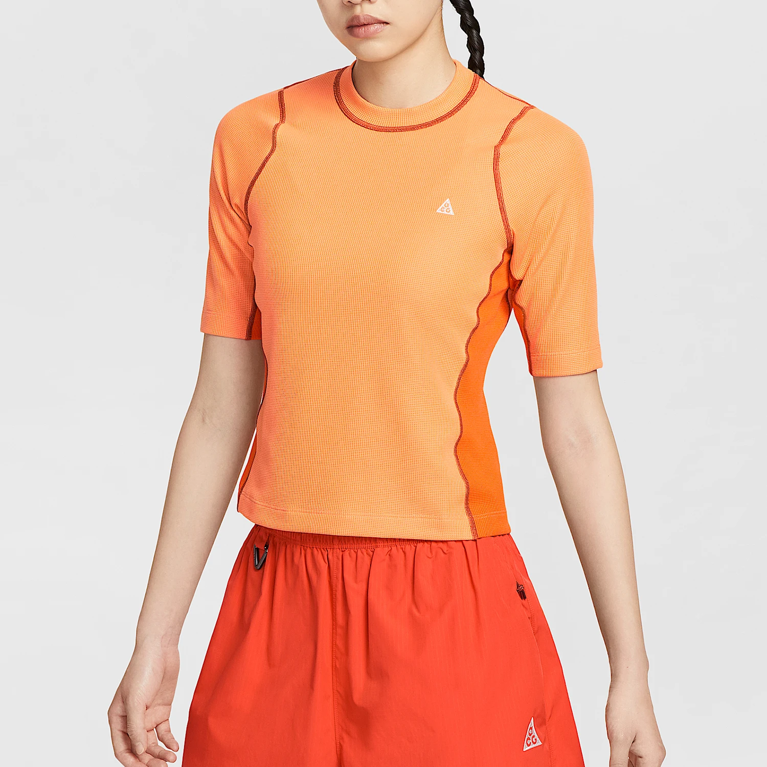 

Nike genuine JORDAN Women's Patchwork Fashion Round Neck Sports Short Sleeve HV0582-833