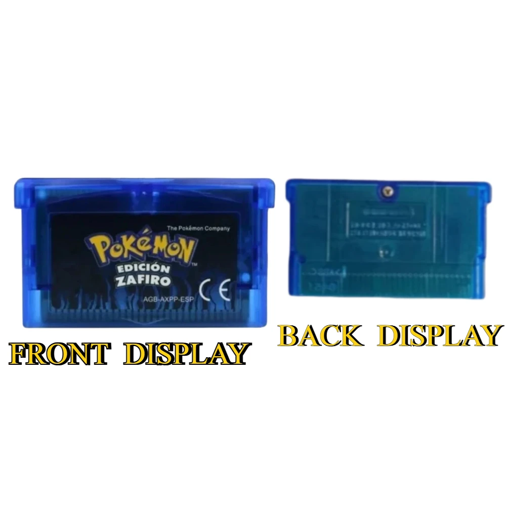 España GBA Game Pokemon Series 32 Bit Video Game Cartridge Console Card Pokemon Emerald FireRed Ruby LeafGreen Sapphire ESP view 3