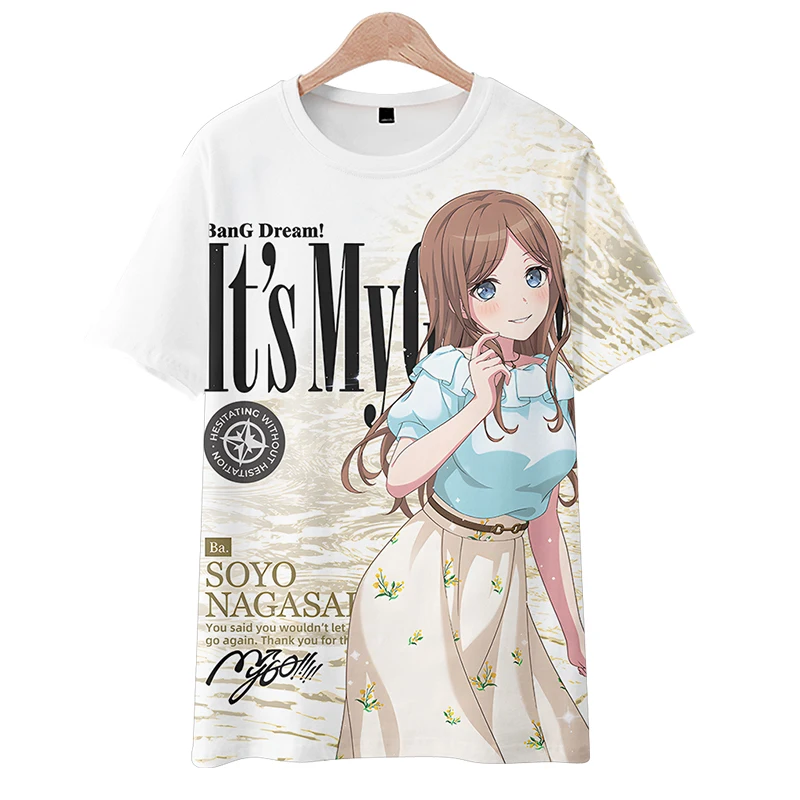 Anime BanG Dream! It\'s MyGO 3D Print Girl Band Party T-shirt Casual Men/Women Short sleeve T Shirt Street Harajuku Style Kid Top