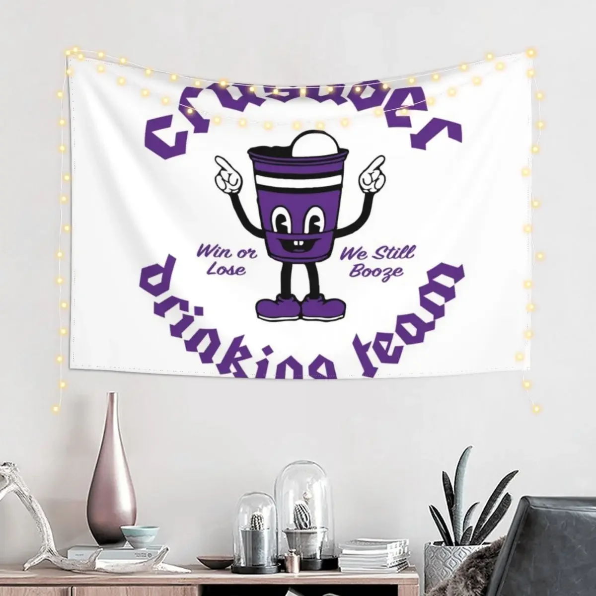 Crusader Drinking Team Tapestry Home Decor Aesthetic Room Decor For Girls Home Decorators Tapestry