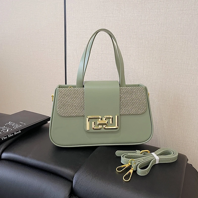 

Elegant Leather Tote Bag With Shoulder Strap For Women By Luxury Brand Famous Designer Classic Style Handbag Popular