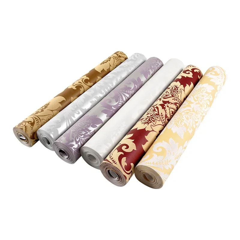 European-Style Non-Woven Wallpaper Living Room TV Background Wallpaper Thickened Relief Pastoral 3D Standing Home Bedroom