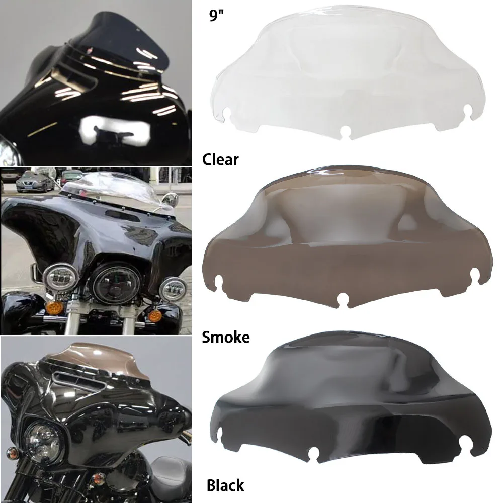 

9 inch Windshield Fairing Windscreen Wind Deflectors For Harley Davidson Touring Electra Street Glide Ultra Limited 2014-2023