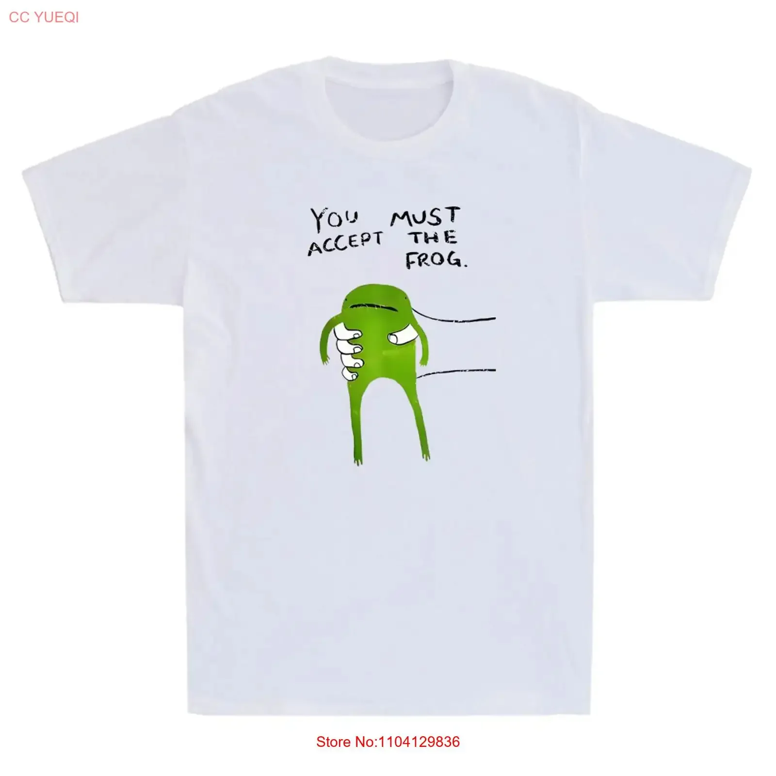 You Must Accept The Frog Funny Meme Quote Retro Men's  T Shirt vintage Washed Stretched Top For Everyday Wear Soft Unisex