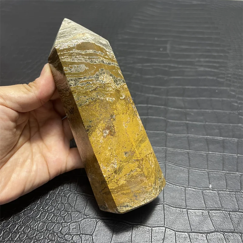 600g Natural Pretty Ocean Jasper Stones Tower Wand Point Energy Meditation Spiritual Healing Feng Shui Crystals Room Decortion