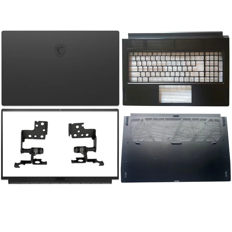 New for MSI GS76 Stealth MS-17M1 LCD Back Cover Bezel Palmrest Bottom Hinges