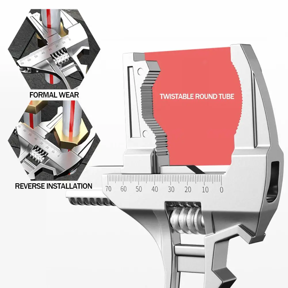 Bathroom Wrench Universal Wrench Big Opening And Toothed Anti-skid Dual-purpo For Maintaining Bathroom Facilitie Repair Tool