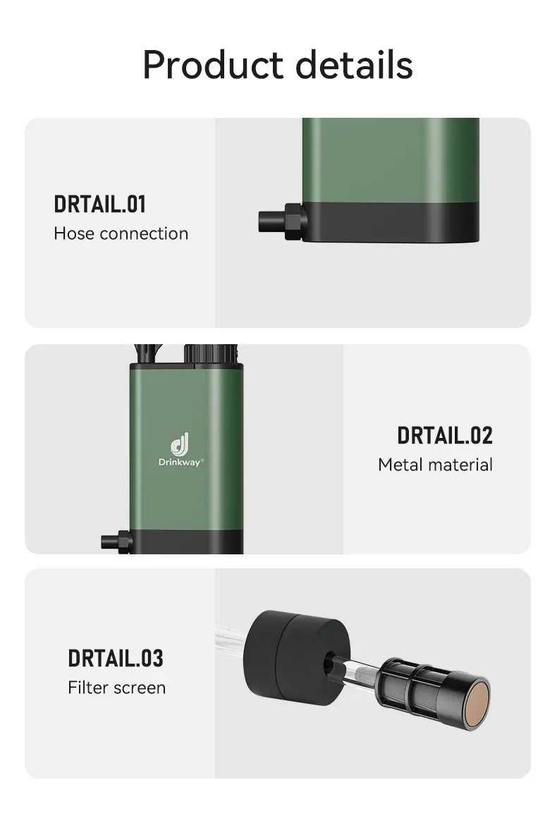 Outdoor Camping Metall Einzel Soldat Wasserreiniger Outdoor Exploration Notfall Überleben Werkzeug Große Kapazität Filtration