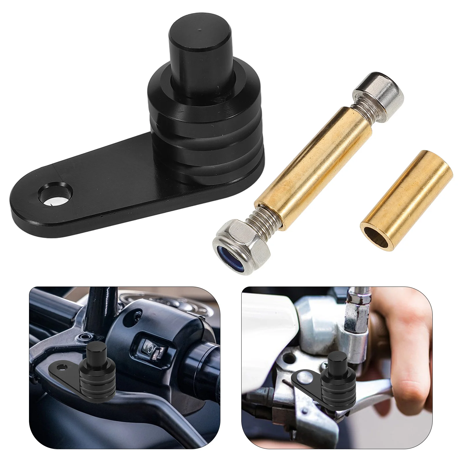 

Motorcycle Brake Lever Lock Ergonomic Design Noise-Free Horn Switch Slope Parking Security Handlebar Accessory For Ev Abs