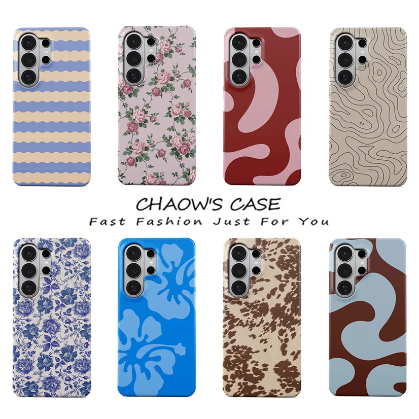 Capa de Telefone Luxuosa Bugrs Wavy Horizon para Samsung Galaxy S20 FE S22 S24 S25 S26 Plus Ultra Edge 4G 5G com Dupla Camada