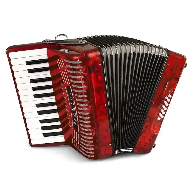

12 Bass Untouched Accordion 1303-RED Elegant Red Piano