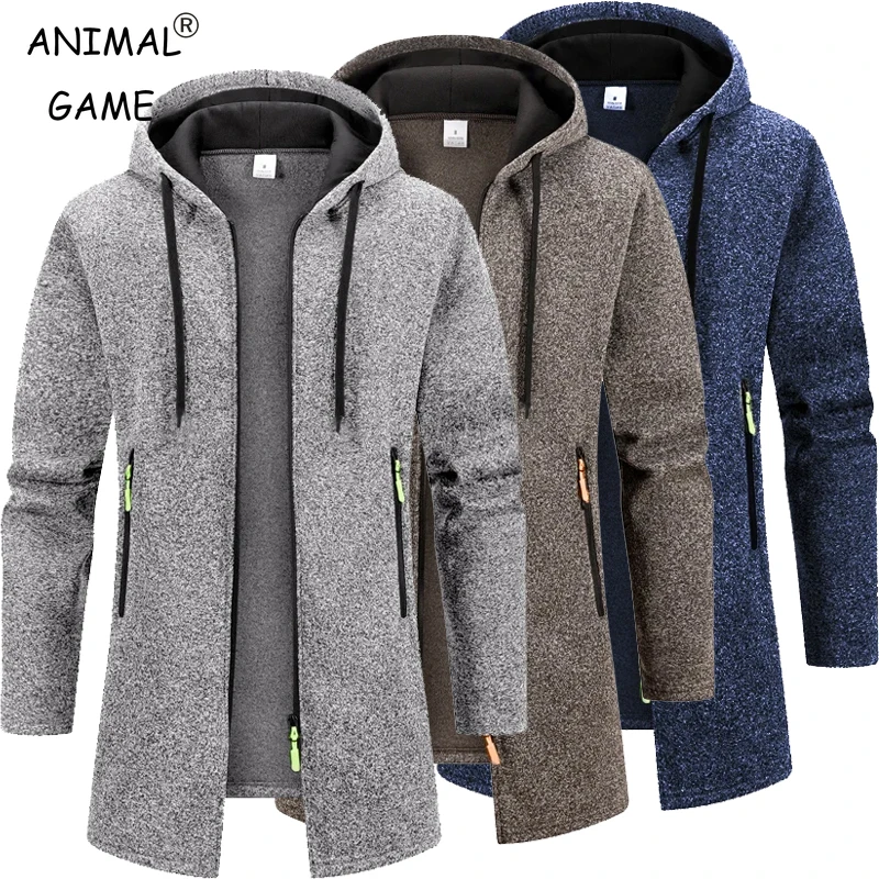 لعبة الحيوان الرجال هوديي بلوزات طويلة الأكمام للرجال سستة هوديس رجل سترة كبيرة الحجم معطف العمل في الهواء الطلق الصوف الشارع الشهير #1