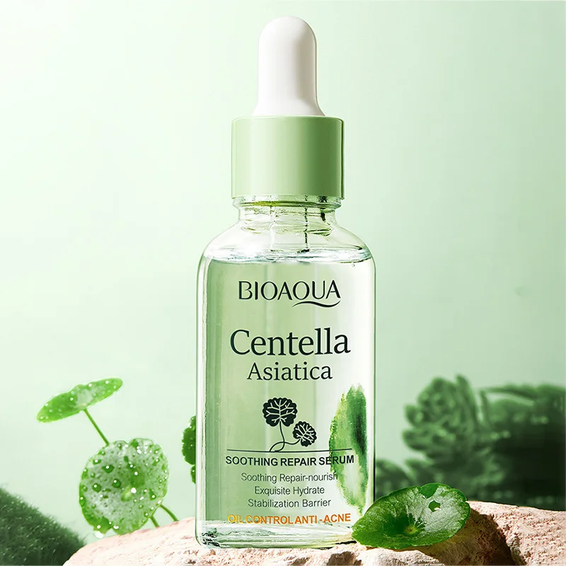 BIOAQUA Сыворотка для лица с азиатской центеллой, отбеливающая, увлажняющая, против морщин, против старения, гиалуроновая кислота, эссенция для лица, уход за кожей лица