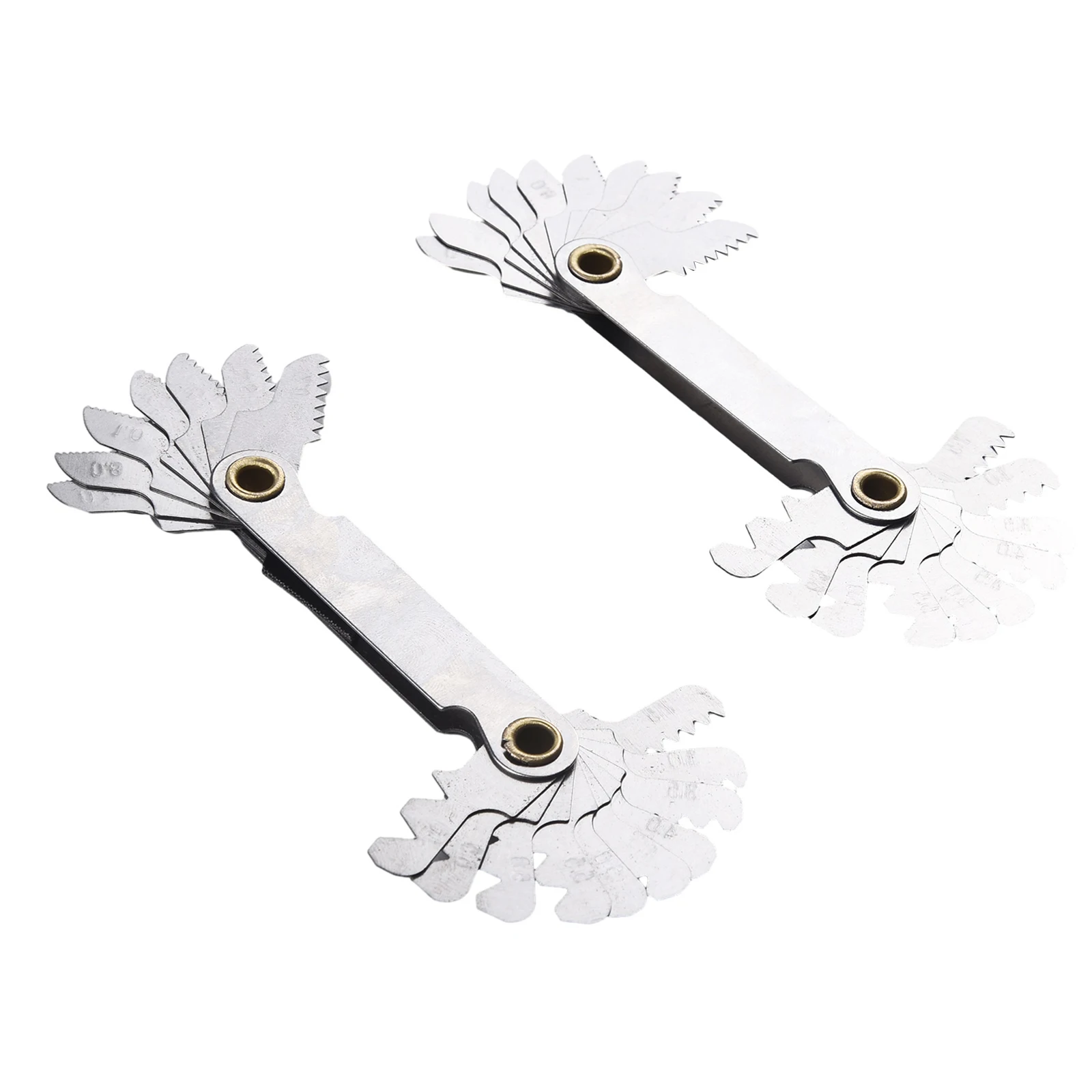 2pcs Metric Screw Thread Gauge Kit for Measuring External Thread Pitch 20 Standard Sizes from 0.5 to 7.0mm Range