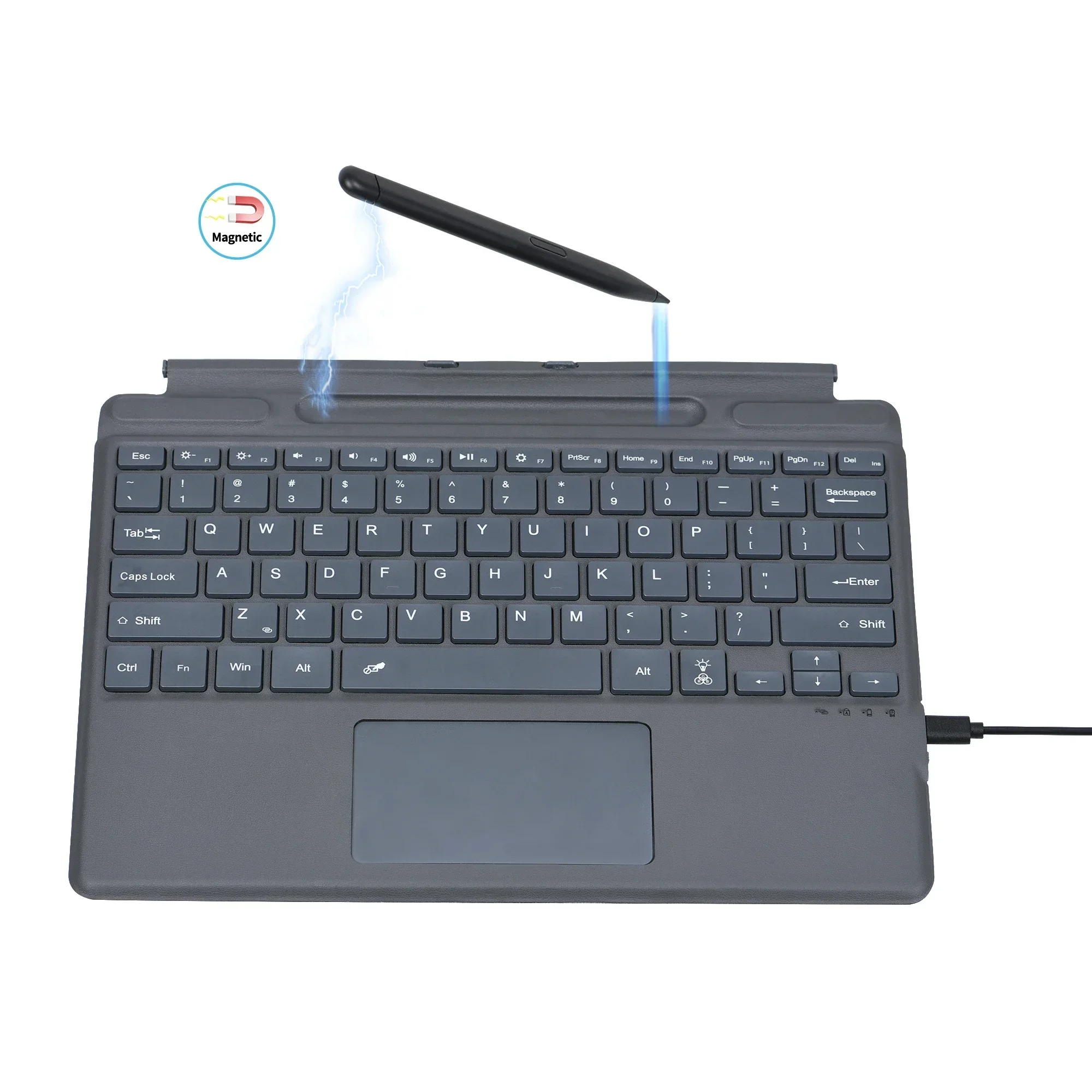 Keyboard For Microsoft Surface Pro 8 9 10 X , Magnetic Keyboard For Surface Pro3 4 5 6 7 Go1 2 3 4 Tablet Keyboard pro12 12inch