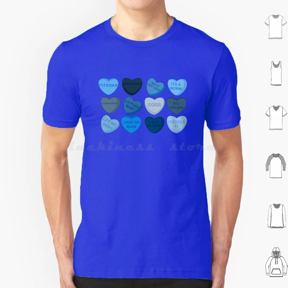 Twilight Conversation Hearts T Shirt Cotton Men Women Diy Print Twilight Funny Valentine S Day February Blue Tint Blue Twilight