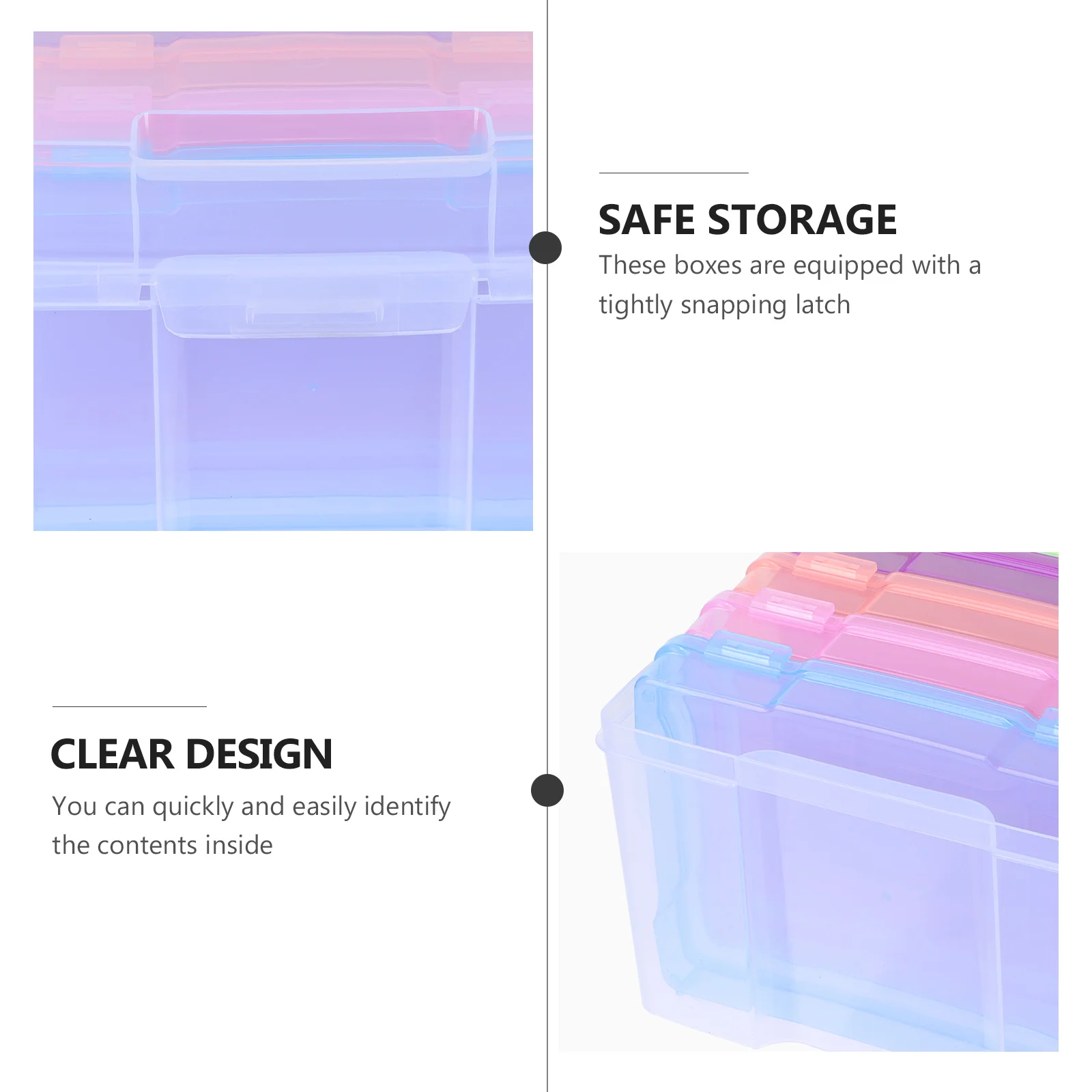 

1 set 1 Set Box Durable Plastic Organizer For Postcards Photos Game Cards Jewelry Storage Postcard Storage Box Containers