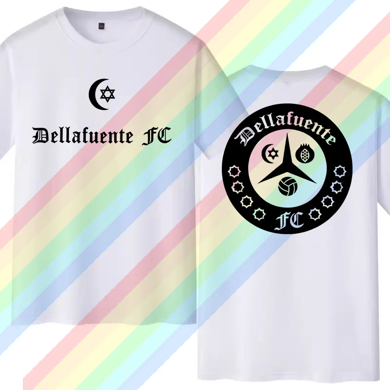 

Dellafuente FC Cartoon T Shirt Manga Cotton T-shirt Summer Short Sleeve Sweatshirts Harajuku Fashion Clothes Unisex Sudaderas