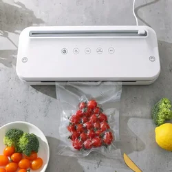 Máquina selladora al vacío, sellador de embalaje de plástico con cable/inalámbrico, contenedores de almacenamiento de alimentos de cocina para conservación de alimentos, antiolor