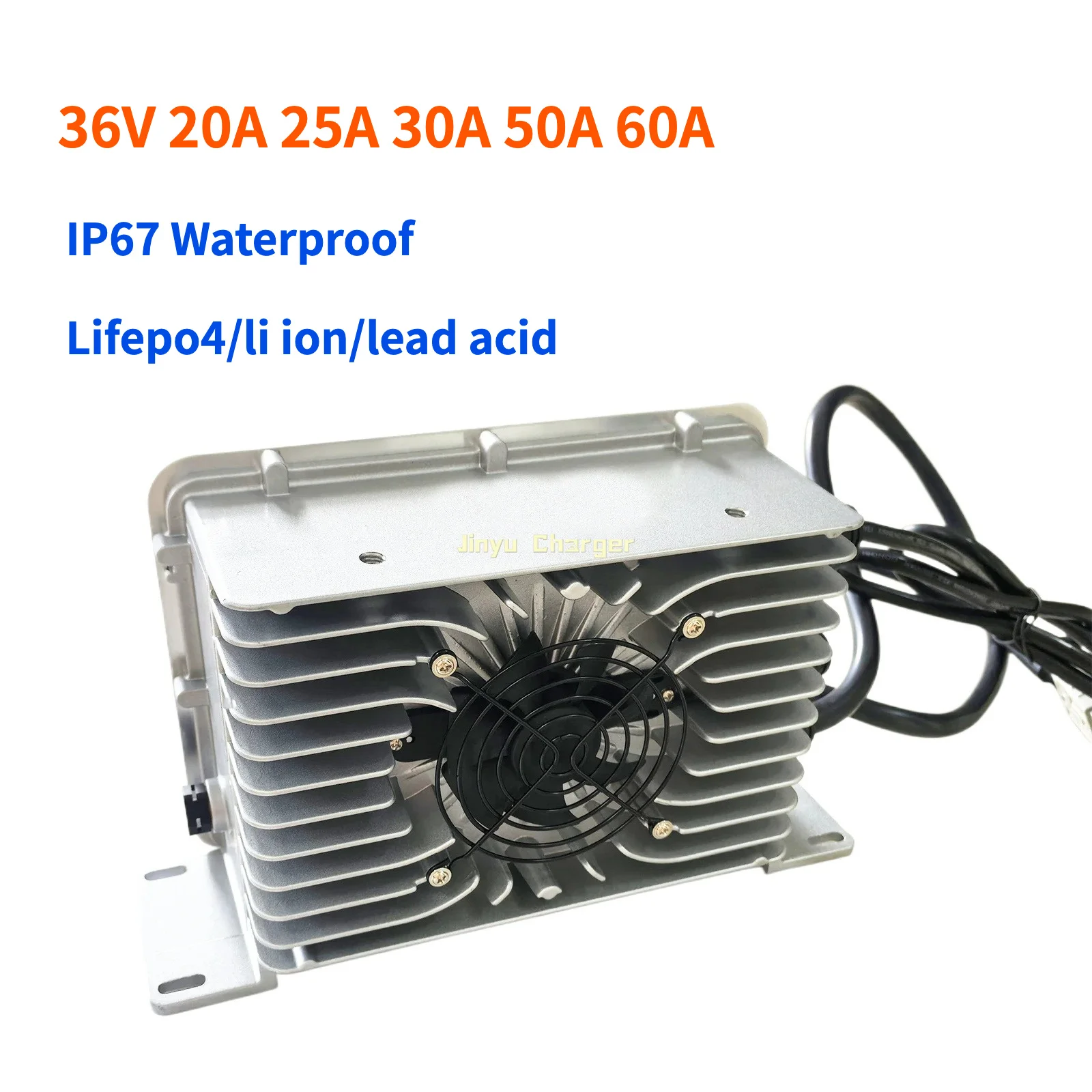 

36V 30A 35A 60A 36V 50A IP67 Waterproof Smart Charger for LiFePO4 LTO 43.8V 42V 25A 20A Fast Charging Lead Acid Battery Charger