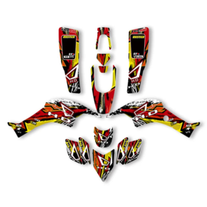 

DSMTECH Custom Motorcycle Graphics Decals Stickers Kits For Honda 1999 2000 2001 2002 2003 2004 2005-2007 TRX400 EX 003