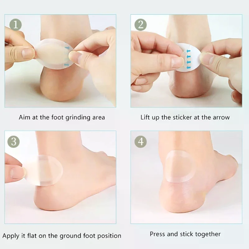24 pçs blister emplastros invisível hidrocolóide gel blister bandagens almofada para calcanhar pé dedo do pé e guarda pele