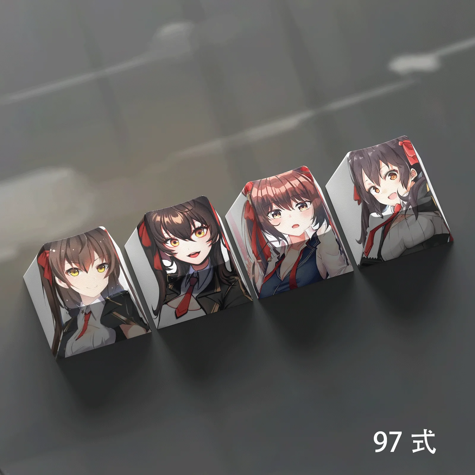 4 Keys/set Girls' Frontline Keycaps PBT Dye Anime Games Key Caps Cherry R4 Height Keycap for MX Switch DIY Mechanical Keyboard