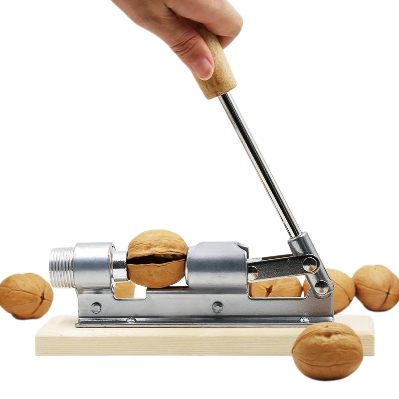 Manueller Edelstahl-Nussknacker, mechanischer Walnussknacker, schneller Öffner, Küchenwerkzeug für Obst und Gemüse