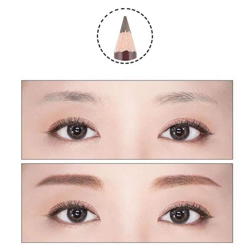 Eyebloguging-Pinceau à sourcils léopard à double tête, pinceau de maquillage, couleurs naturelles, 5 yeux professionnels, cosmétiques imperméables et durables, Z1N5