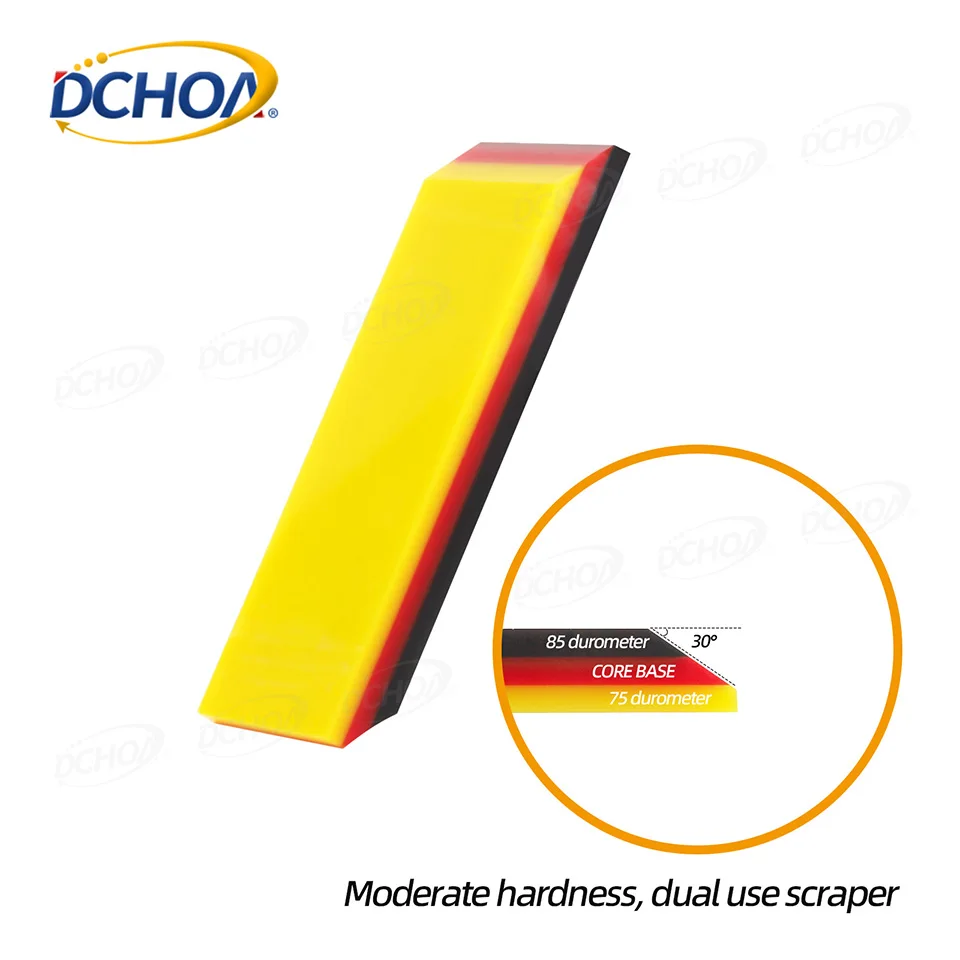 DCHOA 3-Layer Silicone Squeegee for PPF Vinyl Wrap Window Tint Film Application Anti-Scratch Water Bubble Removal Tool