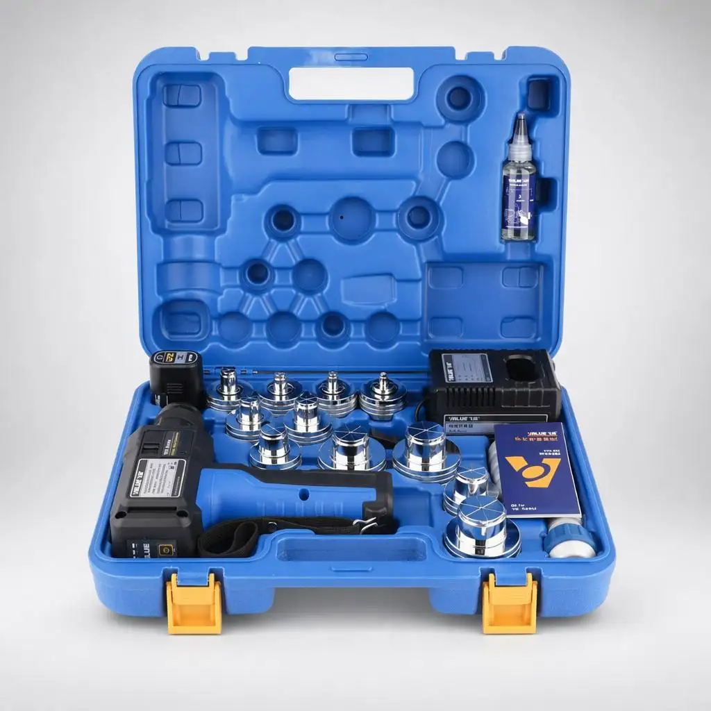 VALUE Power Tube Expander VEE-2 Full-Automatic Brushless Motor 7.4V 2.0Ah Lithium Battery Industry Grade HVAC Refrigeration Tool