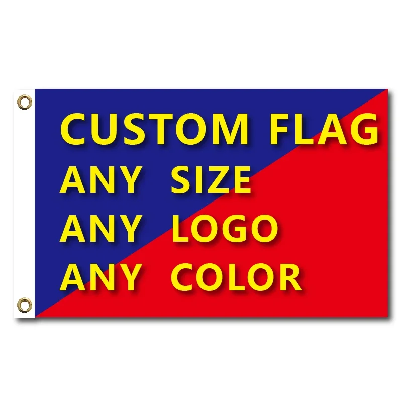 Custom Flag, Print Your Own Logo/Design/Words - Vivid Color, Double Stitched - Customized Flags Banners with Brass Grommets