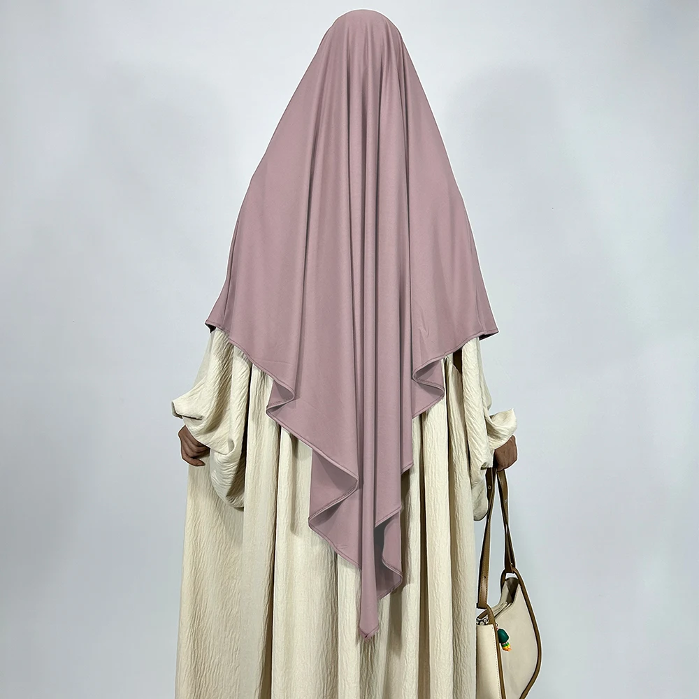 Nowa koszulka Premium Khimar EID Ramadan wysokiej jakości rozciągliwa oddychająca jedna warstwa natychmiastowy hidżab muzułmanki islamski szalik modlitewny