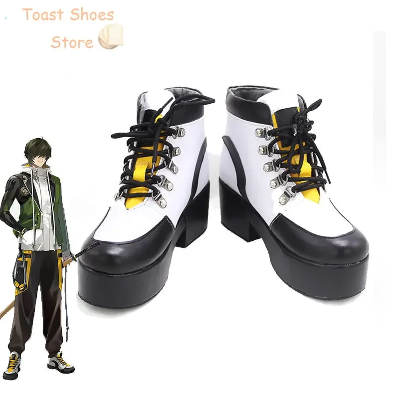 Game Touken Ranbu Online Kuwana Gou Cosplay Shoes PU Leather Shoes Halloween Carnival Boots Props Costume Prop