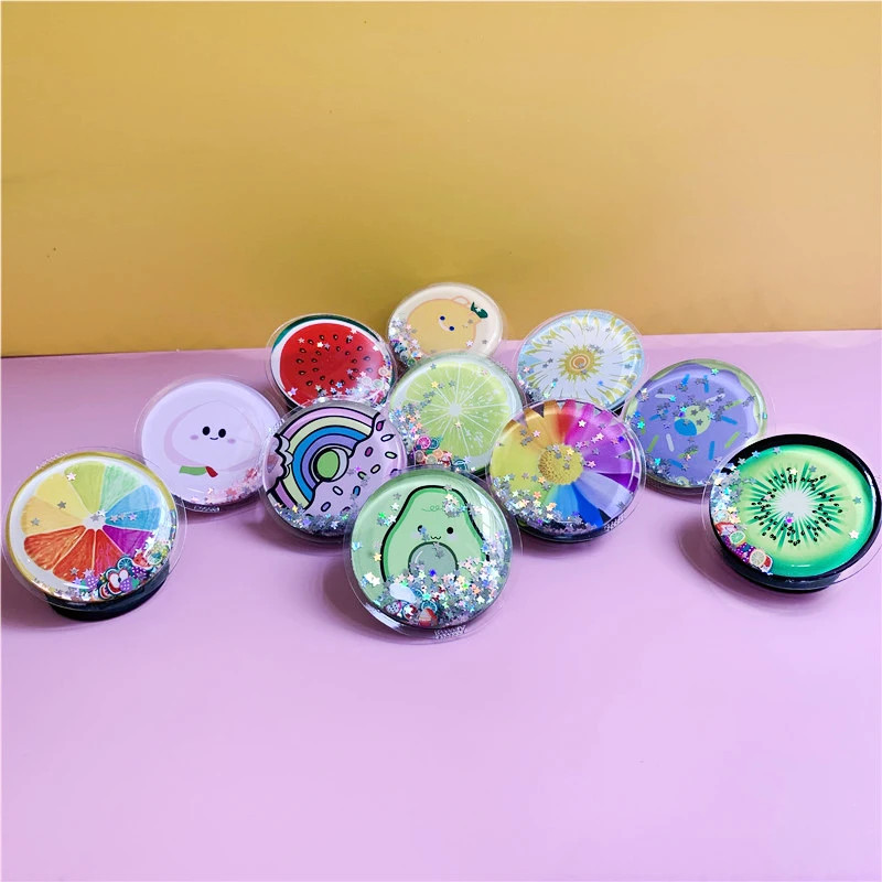 لطيف الرمال المتحركة توسيع موقف للفتيات ، حامل هاتف ، جبل ، الفواكه ، قوس قزح ، أضعاف ، المحمول ، الهواتف الذكية ، جيب قوس