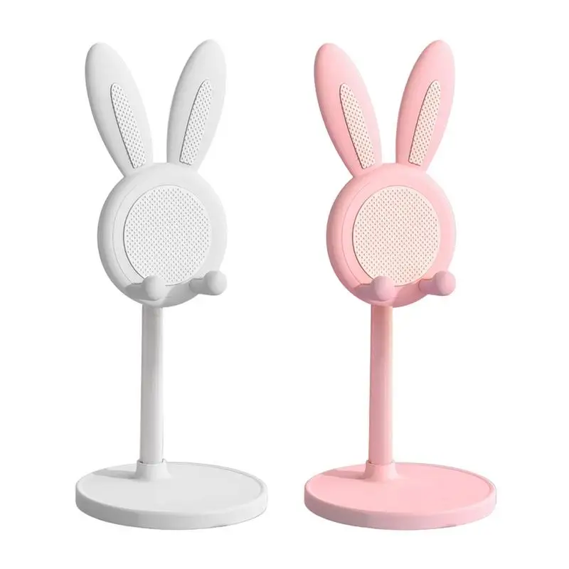 

Cartoon Bunny Desktop Mobile Phone Holder Stand Smartphone Tablet Bracket Adjustable Telescopic Lifting Lazy Bracket