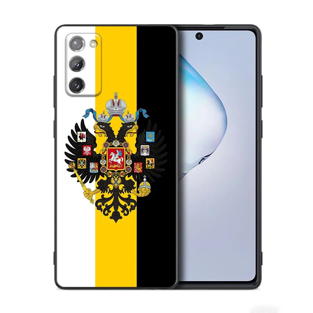 Case For Samsung Galaxy NOTE 20 10 9 Ultra Lite M53 M51 M14 5G J8 J6 2018 Pro Plus Case Russian Double-Headed Eagle Flag Emblem