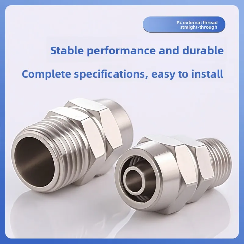 Copper Quick Connect Fitting 12mm 16mm 10mm Straight Tee Elbow Pneumatic PC6