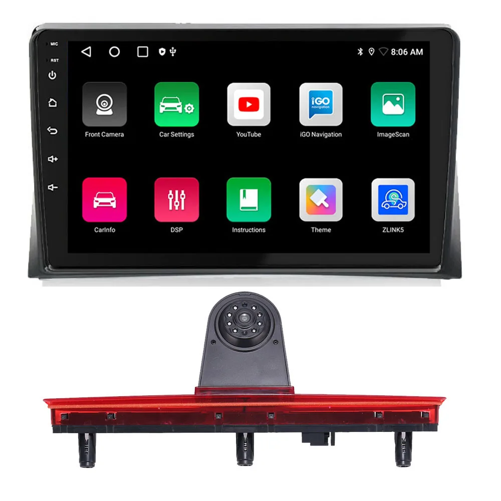 Android car radio with GPS Navigation+ HD reverse camera for VW Multivan 5 V 7EF 7EM 7EN 7HF 7HM 7HN Bus Trasnporter Caravelle 9