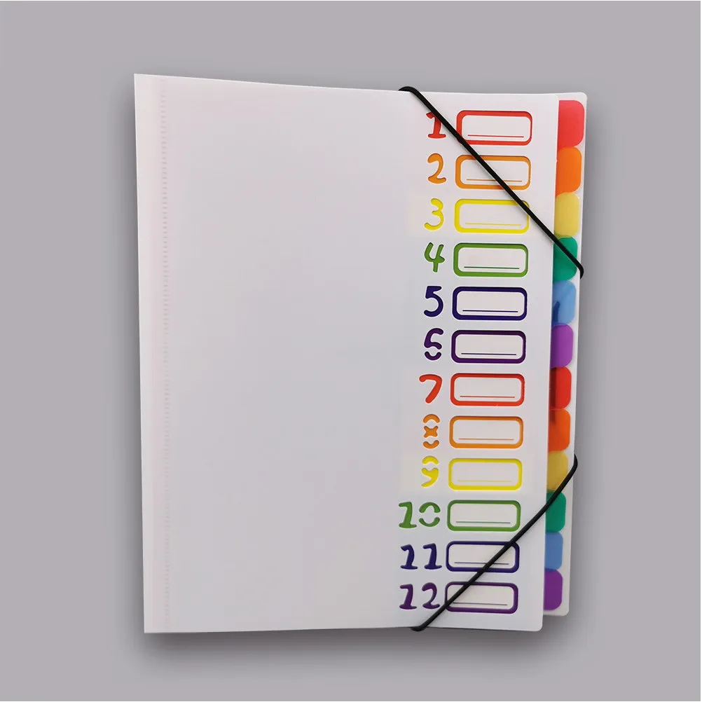 

Multi-Layer File Folder A4 Documents Organizer Portable File Storage Bag Lovely Colorful Design Practical