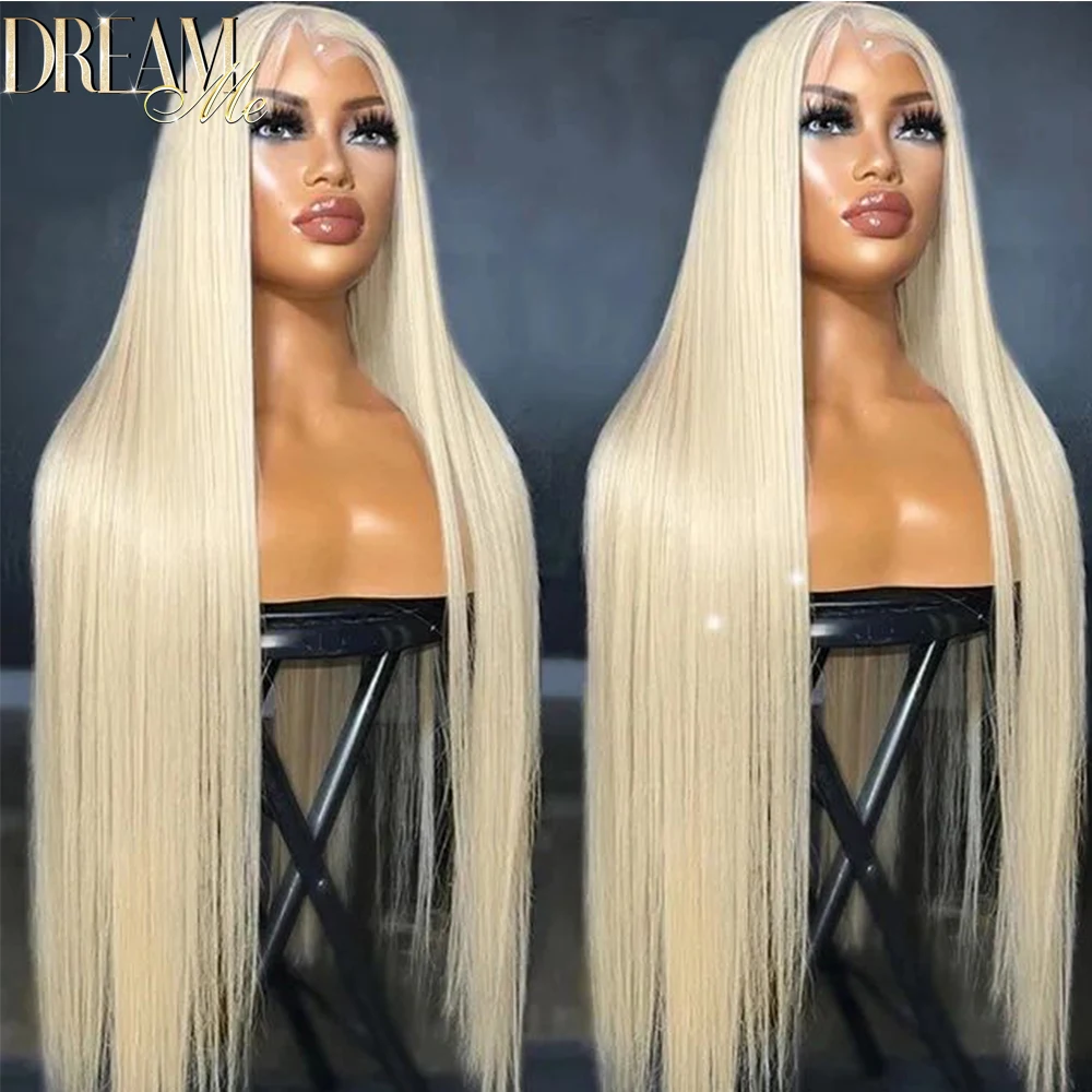 Dream Me-Full Frontal Lace Wigs para Mulheres, Seda Reta, Loira, Skinike, Real HD Lace, Ultra HD, Peruca Lace Front 13x6, 613