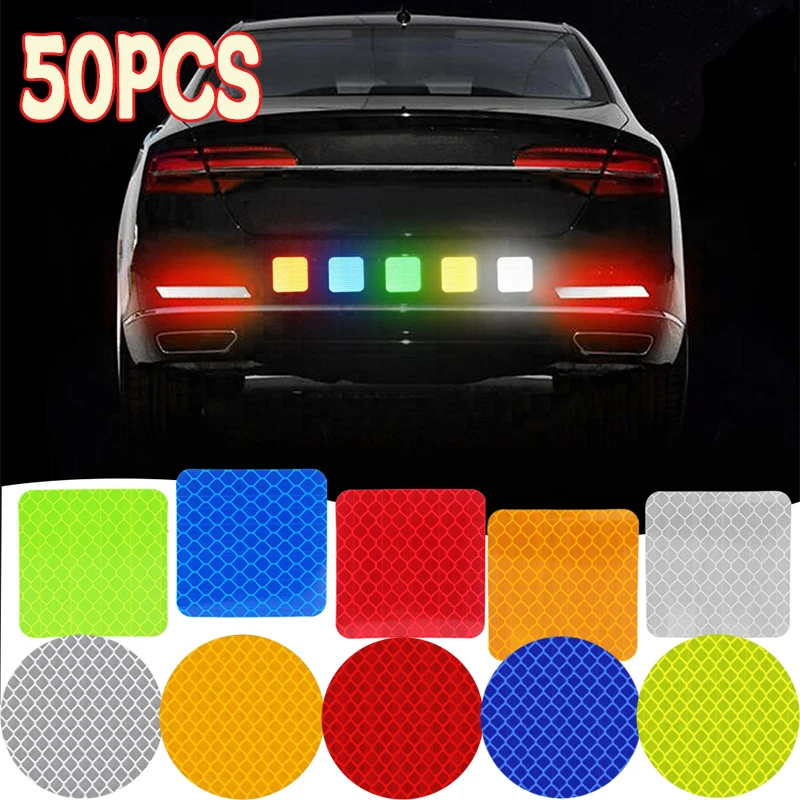 Car Wheel Powerful Reflective Stickers Electric Vehicle Night Safety Warning Stickers Waterproof Helmet Stickers Auto Parts