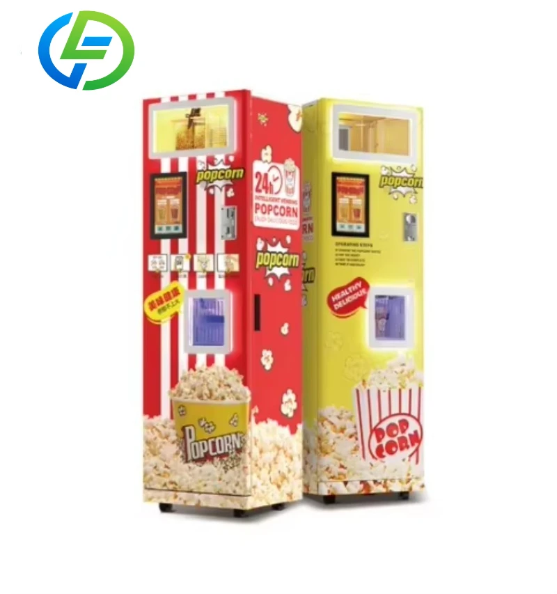 Customized Oil Free Salty Sweet Popcorn Vending Machine Multiple Payment Methods