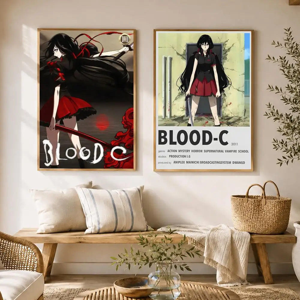 Classic Blood-C TV Series Poster HD poster wall art self-stick no-residue for home cafe office great gift