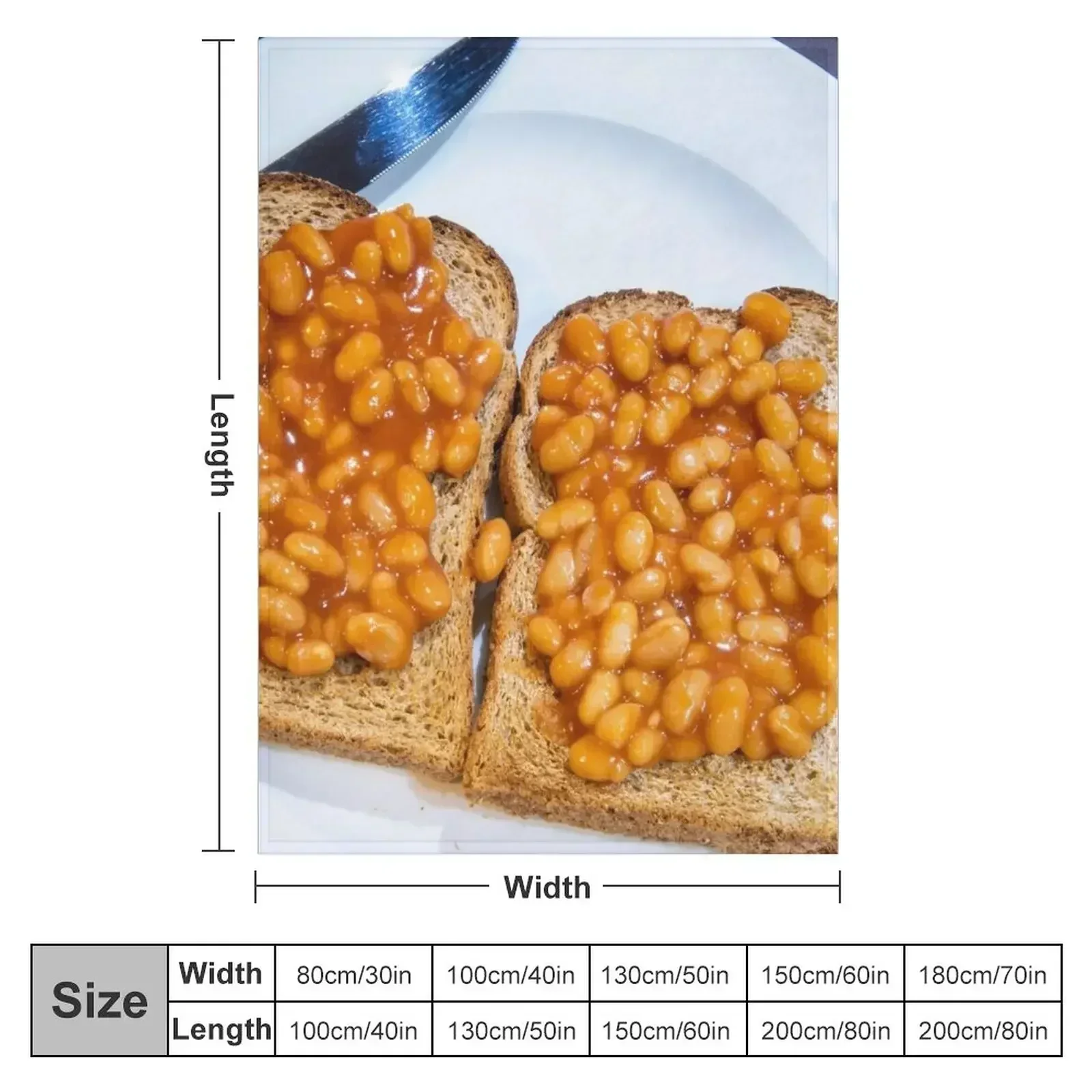 Baked beans on toast on white plate Throw Blanket Decorative Throw Moving Bed Fashionable Sleeping Bag Luxury Brand Blankets