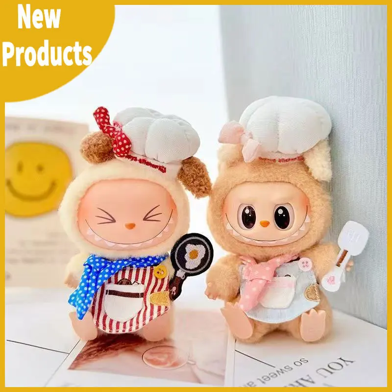 

50% Off For Labubu 10cm Cute Bear Chef Cartoon Doll Clothing Accessories Cotton Doll Dolls Dress-Up Decoration Creative Gift