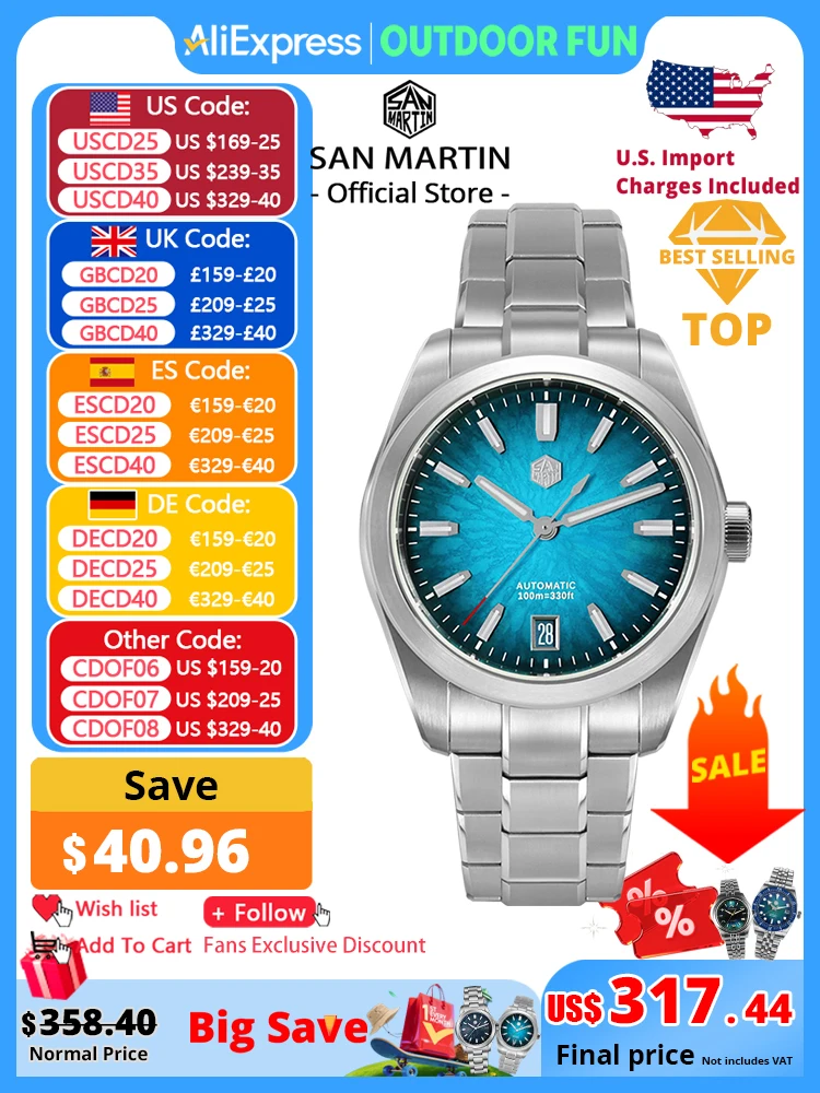 

San Martin 36 мм 39 мм 42 мм SN0144 JianZhan Gada Часы Miyota 9015 Оригинальный дизайн Китайское платье Мужские автоматические механические часы